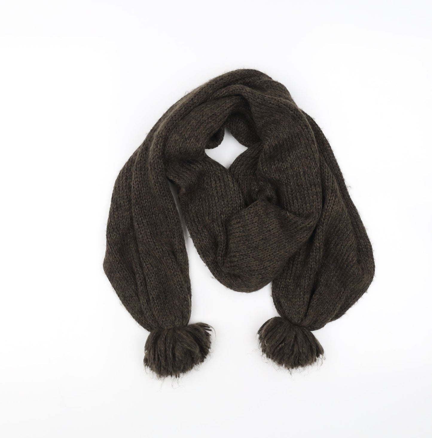 Front view of Preworn women’s green scarf