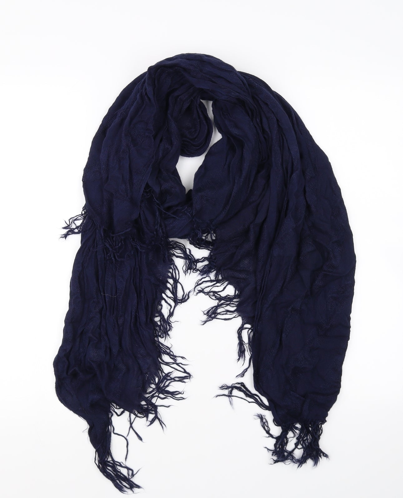 Front view of Preworn women’s blue scarf