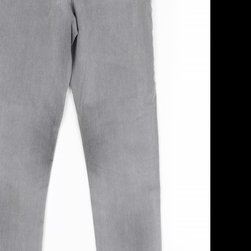Preworn Womens Grey Straight Jeans Size 12 L28 in