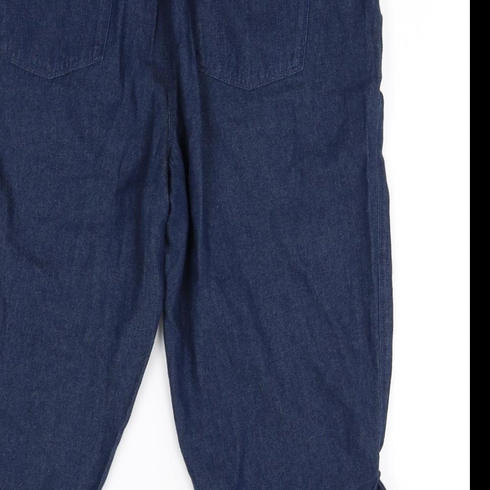 Brand and care label for BHS women’s blue cropped jeans, size UK 12, 20-inch leg