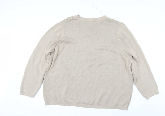 Bonmarché Womens Beige Jumper Size XL