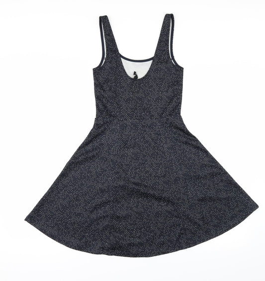 Divided by H&M Womens Blue Polka Dot Skater Dress Size 6