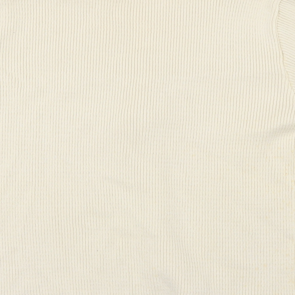 Brand and care label for Casual women’s ivory cardigan jumper, size UK 16