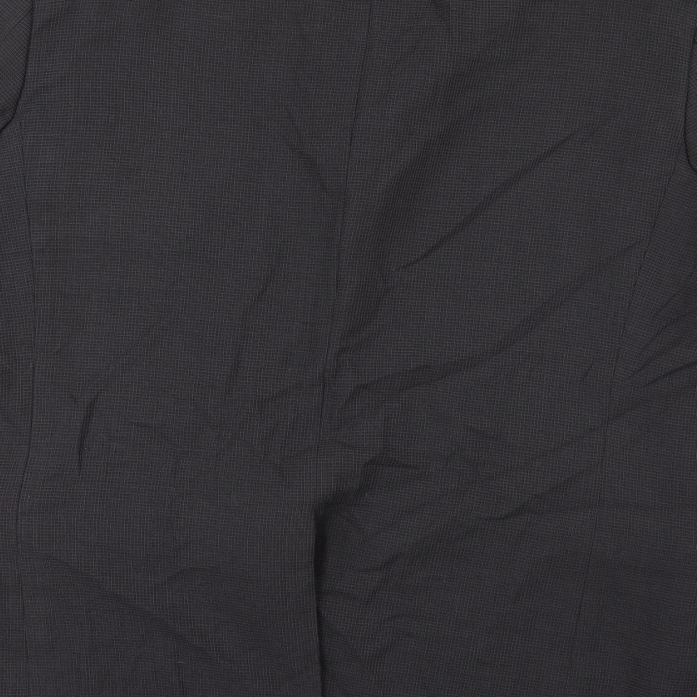 Brand and care label for Marks & Spencer men’s grey jacket suit jacket, size 44