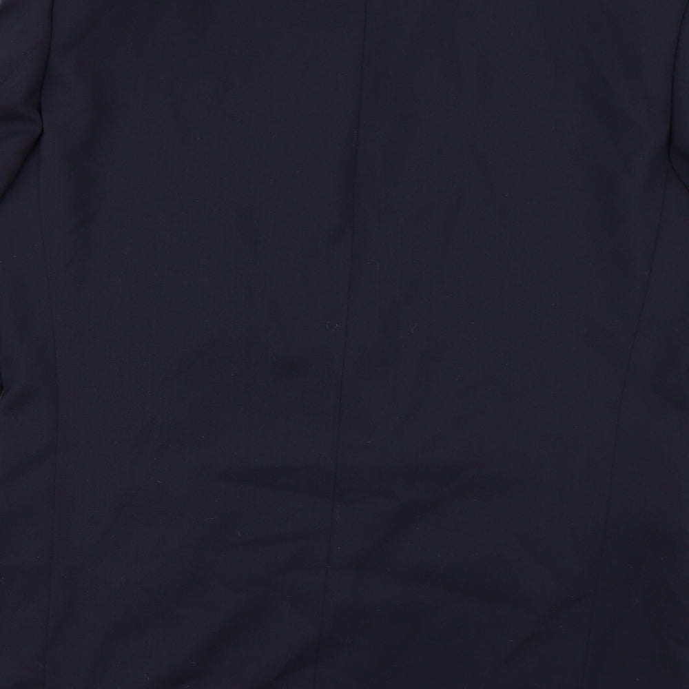 Brand and care label for BHS men’s blue jacket suit jacket, size 40