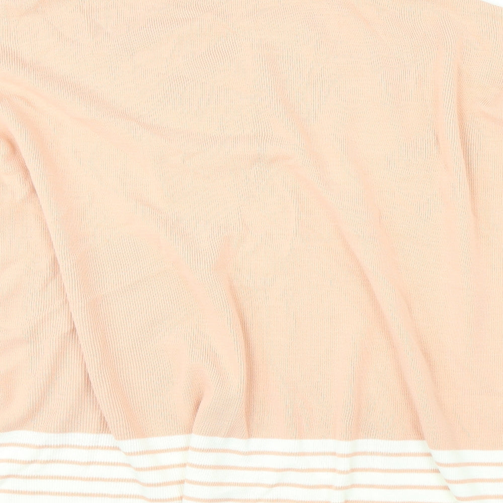Brand and care label for NB avenue women’s orange jumper, size S