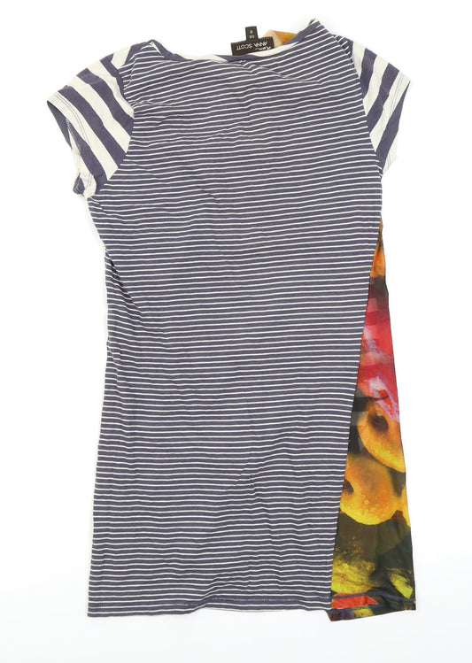 anna scott Womens Multicoloured Striped Pencil Dress Size M
