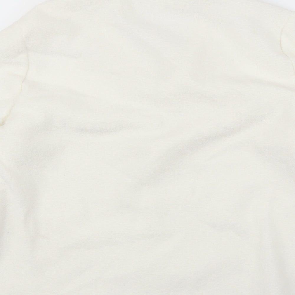 BM Womens White Solid Top Pyjama Top Size 16