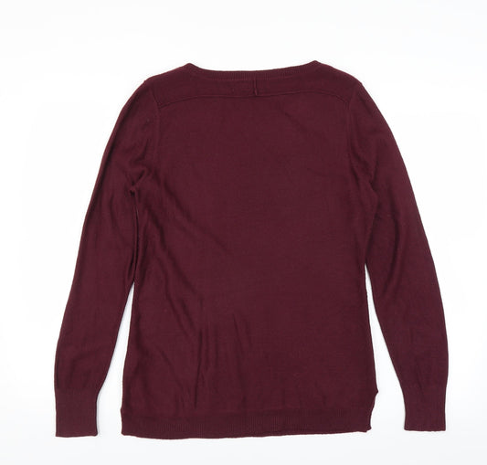 Originals Womens Purple Pullover Jumper Size S - glittery
