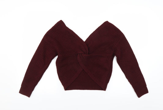 New Look Girls Purple Pullover Jumper Size 10-11 Years