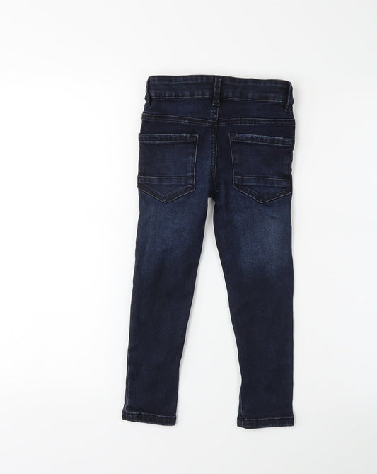 Preworn Boys Blue Denim Skinny Jeans Size 5 Years