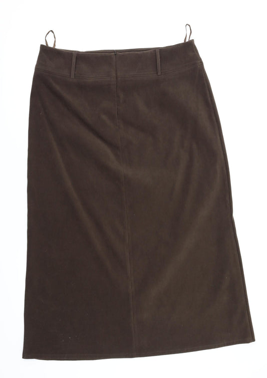 AMARANTO Womens Brown A-Line Skirt Size 16