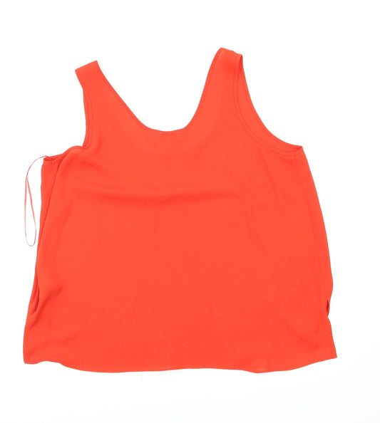 Payapa Womens Red Basic Blouse Size 14