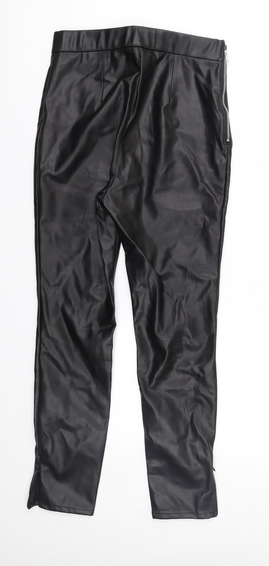 Rich & Royal Womens Black Trousers Size 10 L27 in