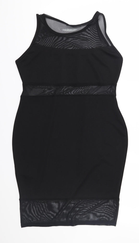 Boohoo Womens Black Sheath Size 14