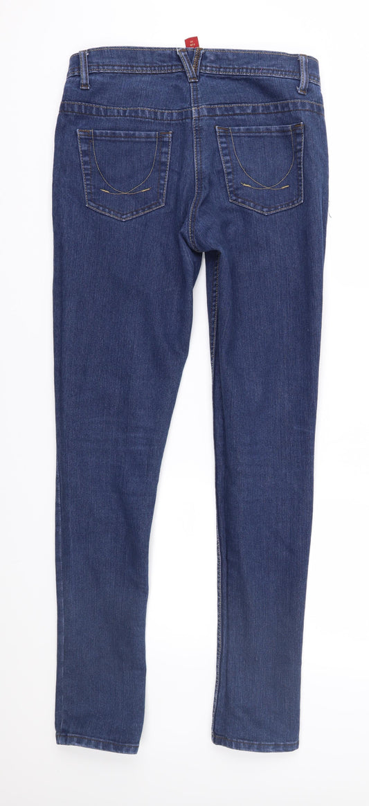 Denim & Co. Womens Blue Denim Skinny Jeans Size 10 L32 in