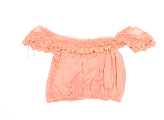 New Look Womens Orange Basic Blouse Size 14