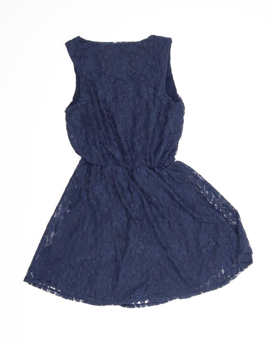 Atmosphere Womens Blue Floral A-Line Size 10