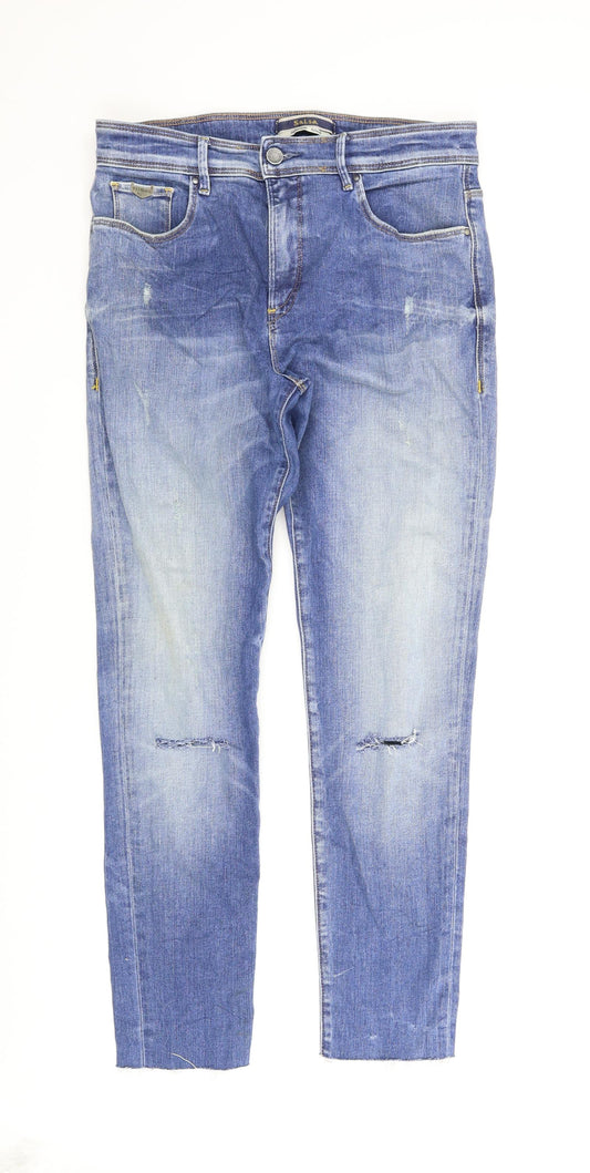 Salsa Mens Blue Denim Tapered Jeans Size 30 L27 in