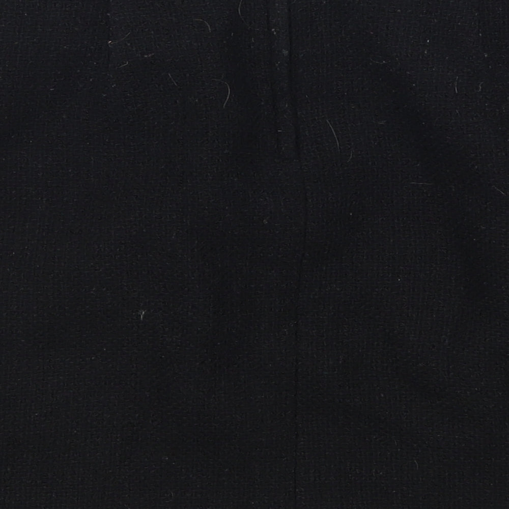 Brand and care label for New Look women’s black mini skirt, size UK 12