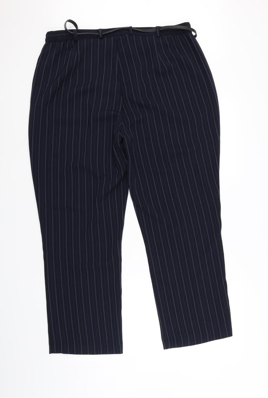 First Avenue Womens Blue Trousers Size 16 L30 in