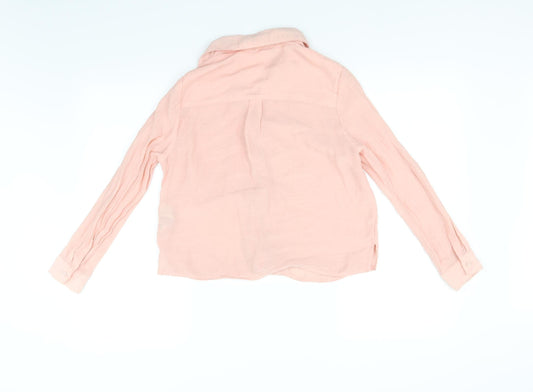 New Look Womens Pink Basic Button-Up Size 8