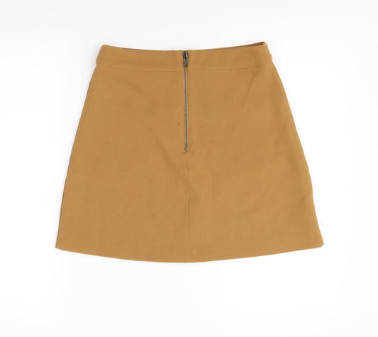 Divided Womens Orange Flare Skirt Size 10