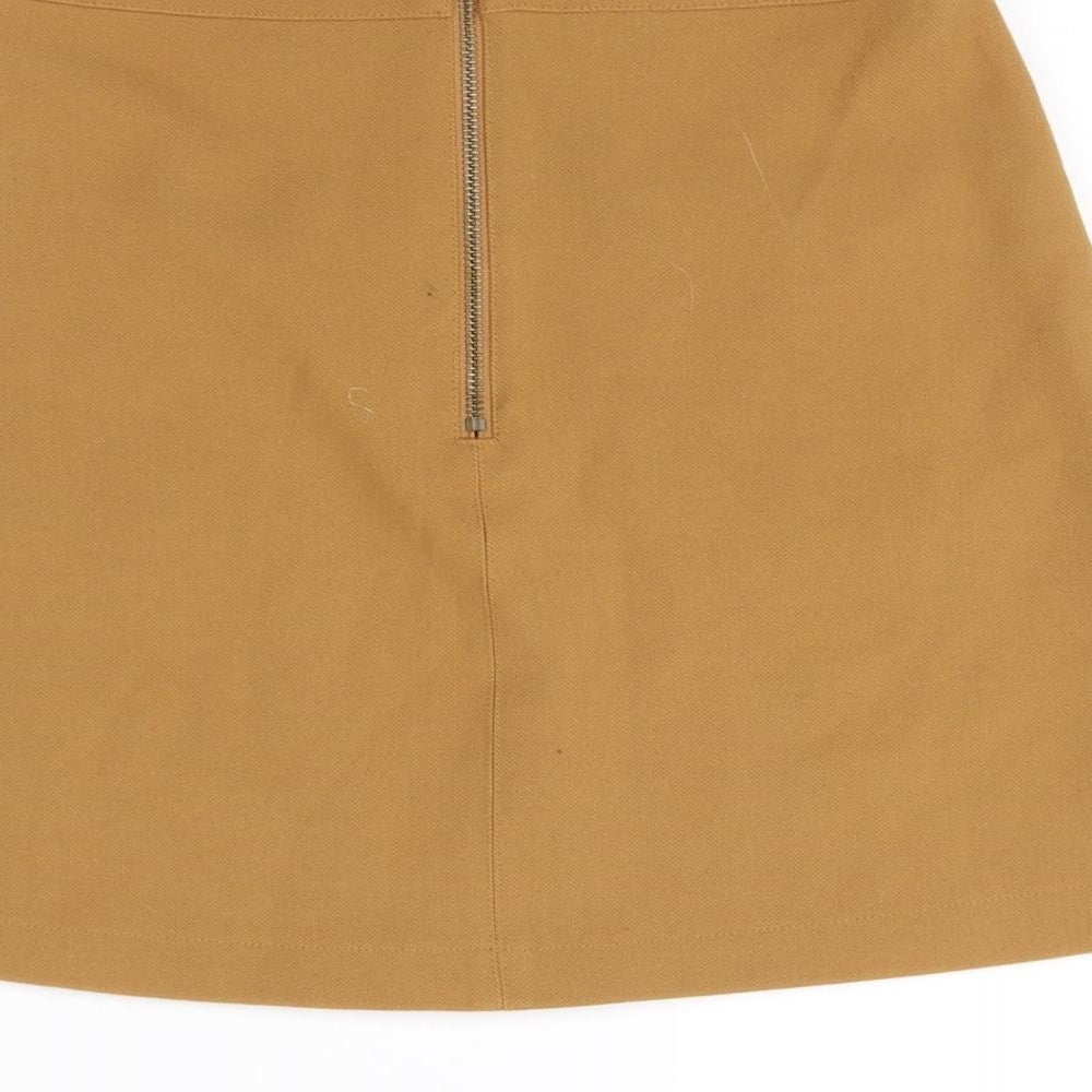 Divided Womens Orange Flare Skirt Size 10