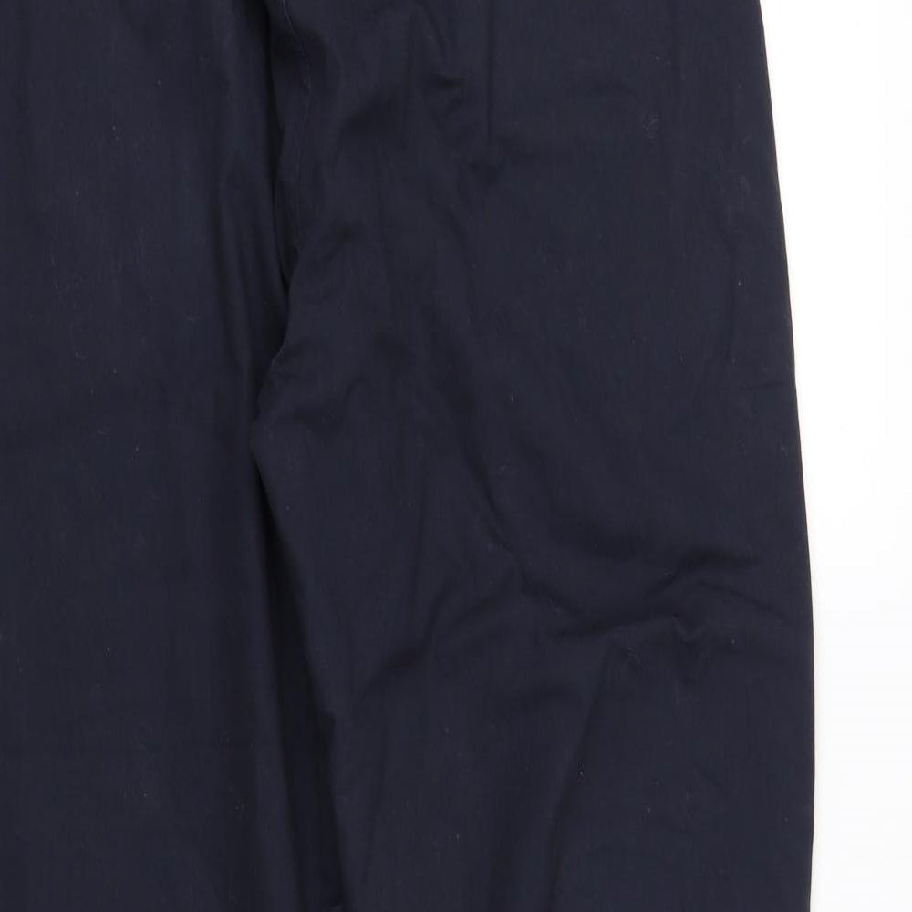Brand and care label for Pegasus women’s blue trousers, size M, 29-inch leg