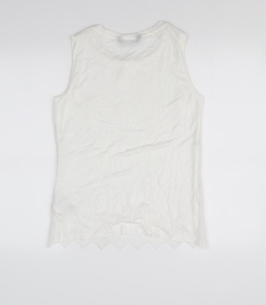 Dorothy Perkins Womens White Basic T-Shirt Size 12