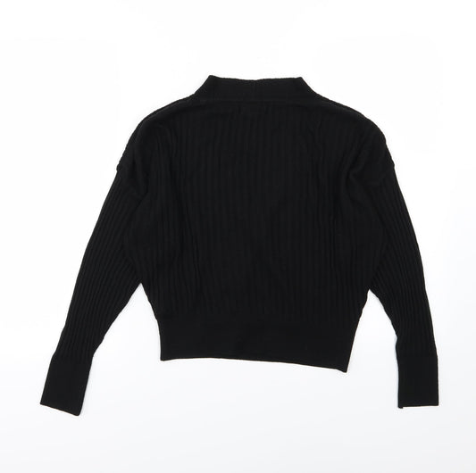 Miss Selfridge Womens Black Knit Pullover Jumper Size 6