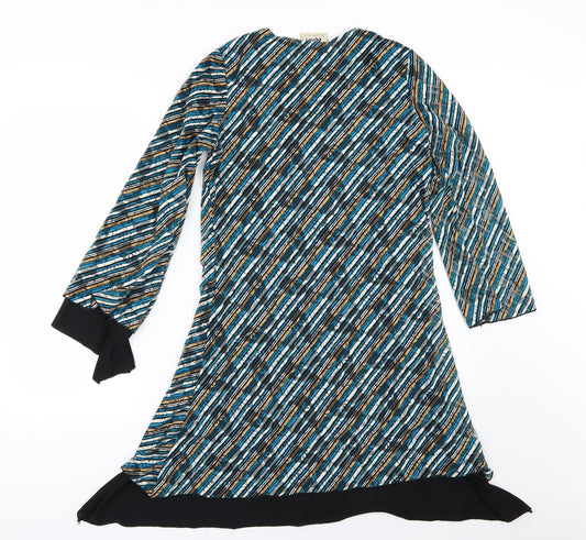 Rupali Womens Multicoloured Striped A-Line Size S - Beaded
