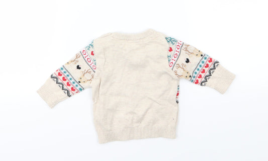 Very Girls Brown Knit Pullover Jumper Size 0-3 Months - Winter