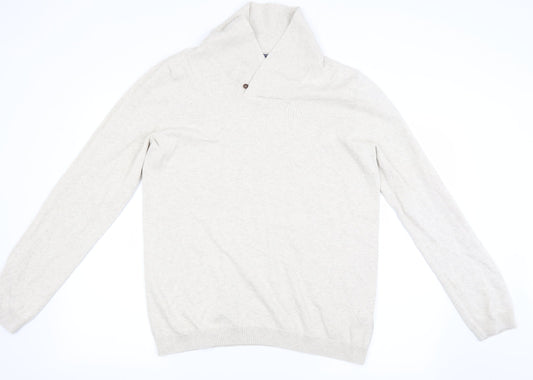 Topman Mens Beige Pullover Jumper Size L