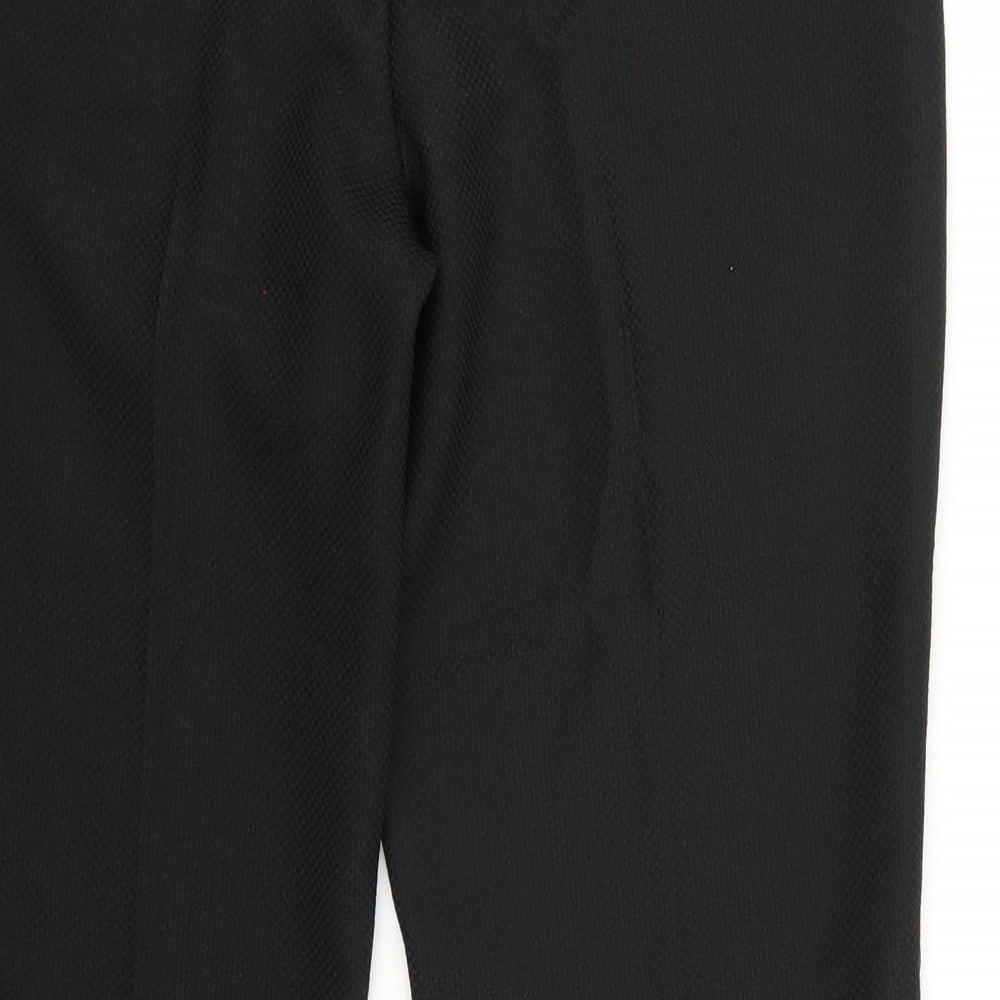 Brand and care label for Dorothy Perkins women’s black trousers, size UK 10, 26-inch leg