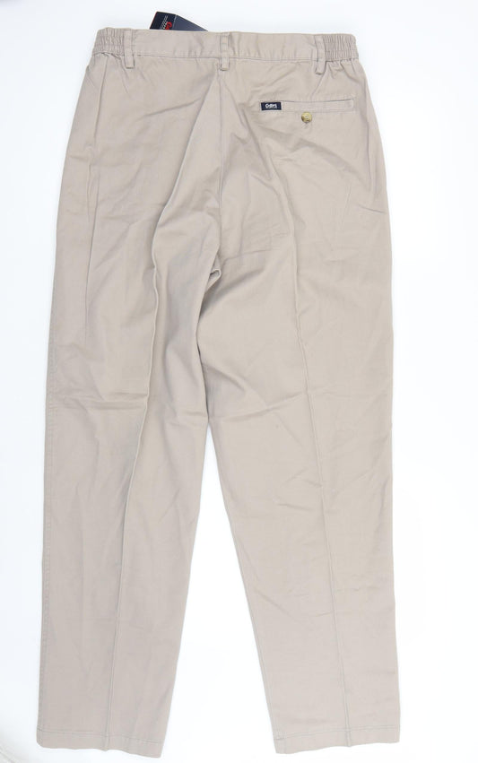 Cotton Traders Womens Beige Straight Jeans Size 34 L32 in