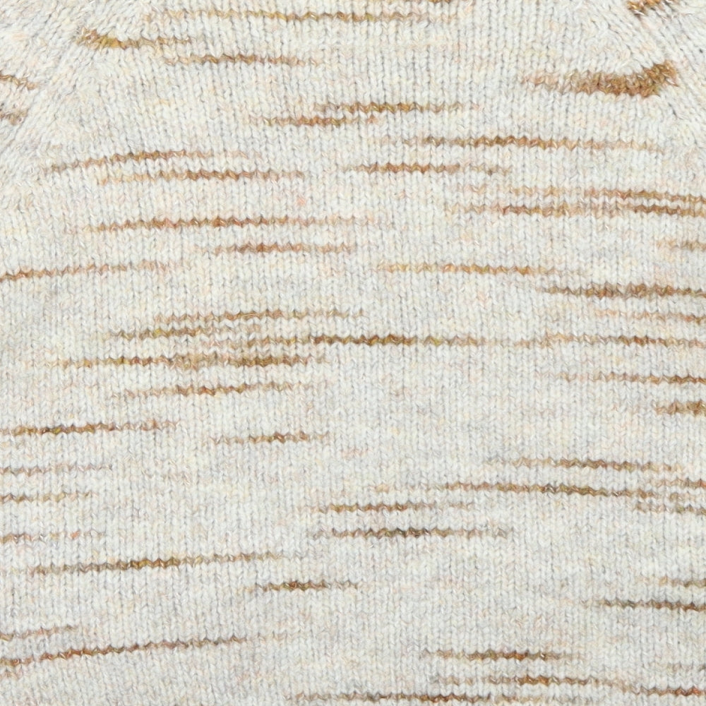 Brand and care label for Papaya women’s beige jumper, size UK 12