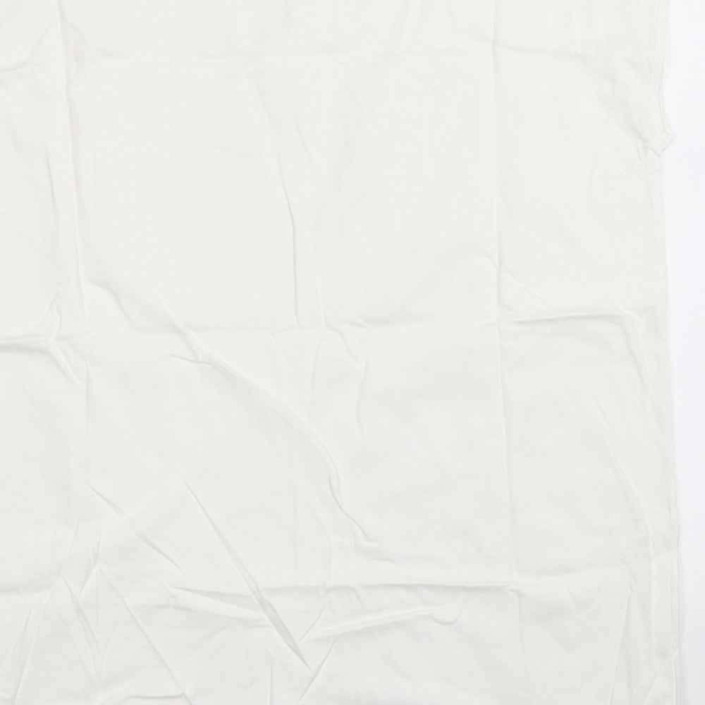 Detail Mens White Basic Tank Size L