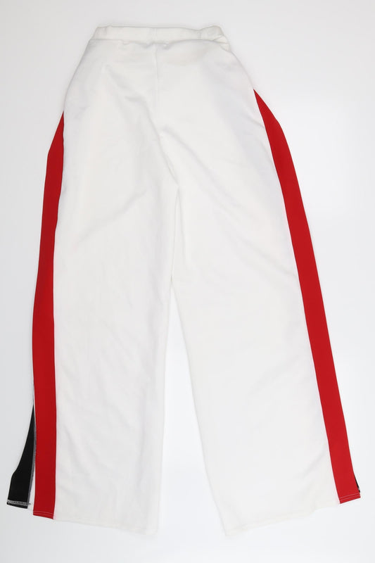 PRETTYLITTLETHING Womens White Trousers Size 8 L32 in