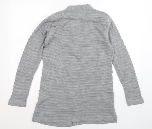 Boohoo Womens Grey Knit Cardigan Jumper Size M