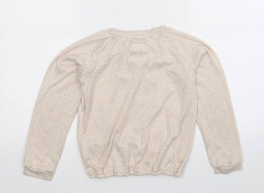 TU Girls Beige Knit Pullover Jumper Size 10-11 Years