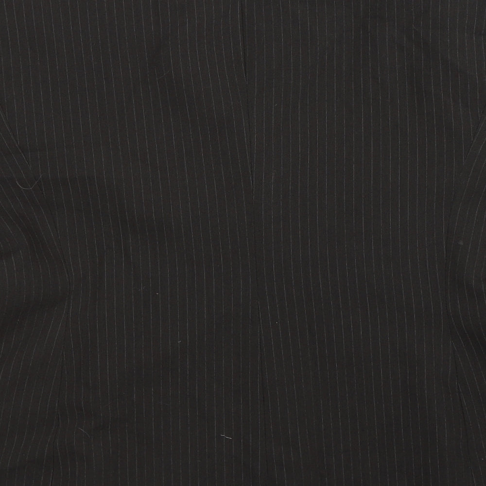 Le Suit Womens Black Striped Jacket Suit Jacket Size 10