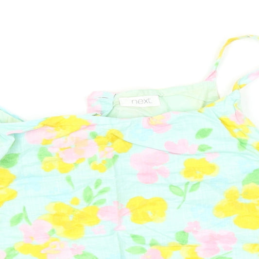 NEXT Girls Green Floral Camisole Tank Size 9 Years
