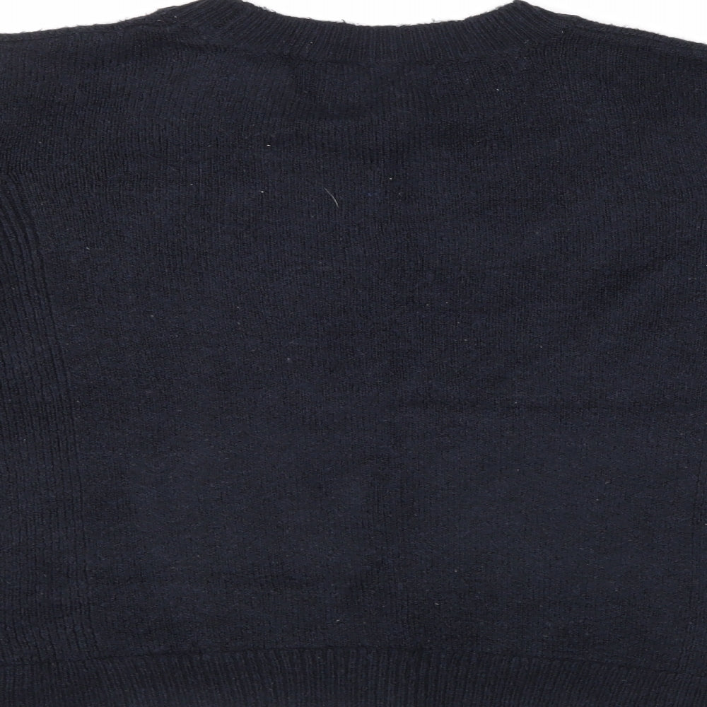 Brand and care label for Dorothy Perkins women’s black jumper, size UK 8
