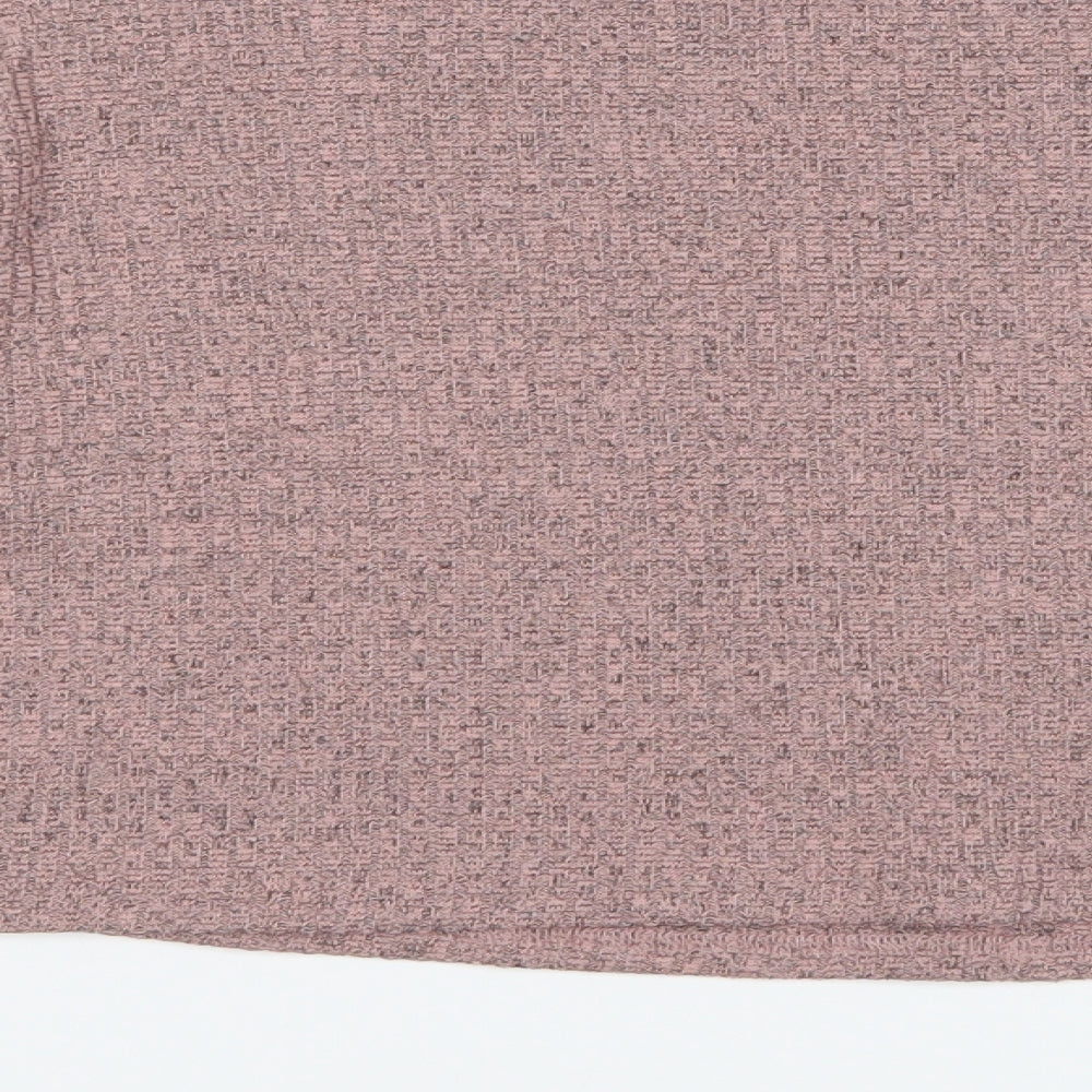 Brand and care label for New Look girls’ pink basic t-shirt, size 10, years