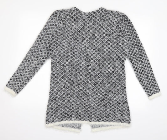 Silver Swan Womens Black Plaid Cardigan Jumper Size XL