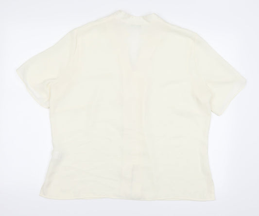 Marks and Spencer Womens Ivory Basic Button-Up Size 18