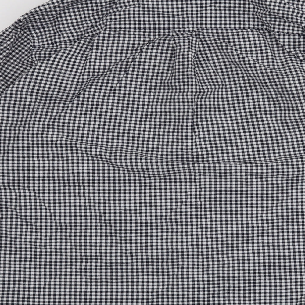 Burton Menswear Mens Blue Check Button-Up Size L