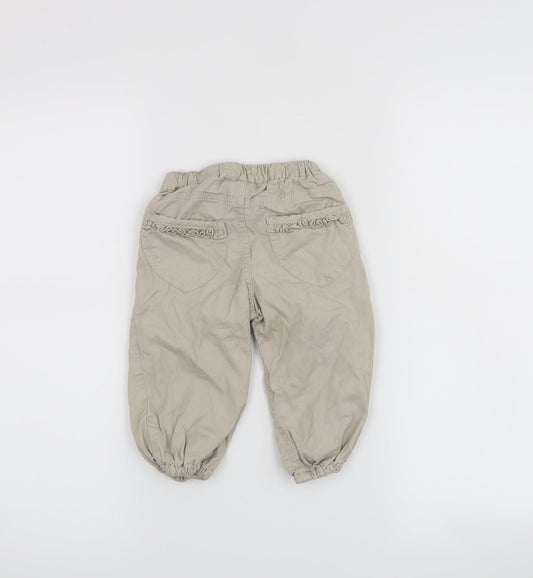 H&M Girls Beige Cropped Trousers Size 12 Months