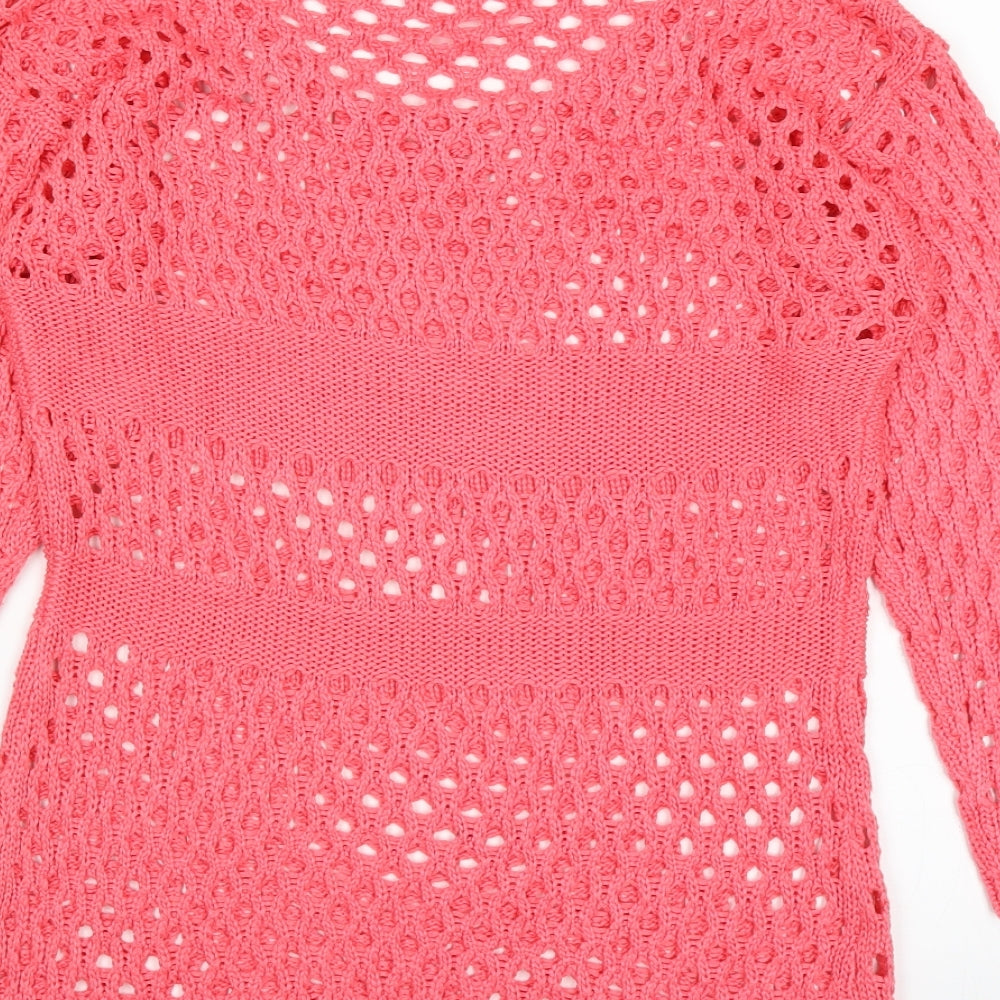 Brand and care label for Marble women’s pink jumper, size XS